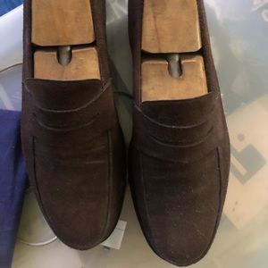 John Lobb suede loafers
